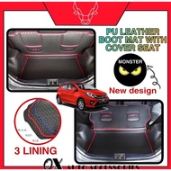 Perodua Axia PU Leather Boot Mat with Cover Seat