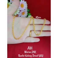 NECKLACE /Wanita MEN'S NECKLACE 24K GOLD PLATED NECKLACE 24K YELLOW 24K