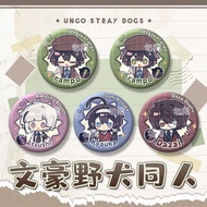 Bungo Stray Dogs Dazai Rampo Atsushi Badge Anime Brooches Cosplay Pins Fashion Accessories Gifts