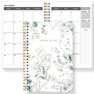 2026.1-2027.12 A5 Size Weekly &  Monthly Planner Notebook Calendar Book Office and Academic Book Bac