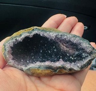 收藏級 紫水晶錢袋子 路路通錢袋子 小擺設 恐龍蛋 晶洞 紫水晶 招財 鎮宅 文昌 升職 九紫離火 接大運