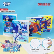 (1 Book) Greebel x Justice League School Notebook A5 38 Sheets (1PCS) School Book GBJL 3802 I Greebe