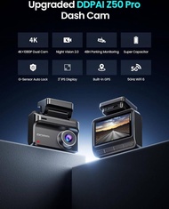 🌟盯盯拍系列DDPai Z50Pro 🌟前鏡4K超高清廣角鏡&後鏡Full HD鏡，專業行車記錄儀 🌟 #車cam #Dashcam #iroad #真4K #遠監控 #thinkware #hikv