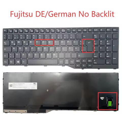 New DE Layout Laptop Keyboard for Fujitsu A3510 A3511 No Backlit
