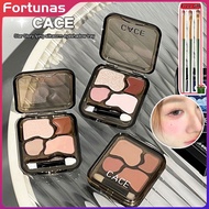 Cace Eye Shadow Plate Four-color Multi-use Blush Eye Shadow Easy To Apply Waterproof Cosmetics Fortu