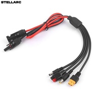 STELLARC  Panel Extension Cable, MC4 to DC5521 7909 XT60 Female Connector 30A  Wire, Connector 4 in 