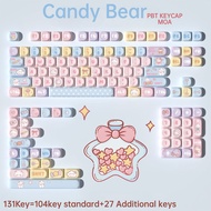 MOA Candy Bear Pink Keycap PBT Keycap Five Sided Dye Sublimation Keycap Adapt To 61/63/64/67/68/71/7