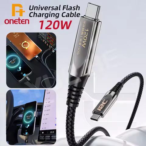 I2C Turbo TU1 TU2 1.2Meters 65W 120W High Power Universal Flash Fast Charging Cable for IOS Android 