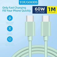 USB C Cable 1M/3.3FT 60W Android Charger Cable Fast Charging Cable for Samsung/Huawei/iPhone 15/Kind