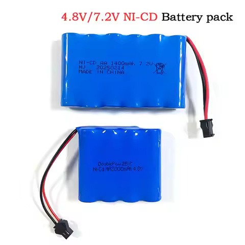 4.8V 2000mAh 7.2V 1400mAh Ni-Cd Rechargeable Battery Pack Nickel Cadmium AA Batteries for Remote Con
