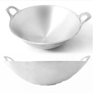 8"-30" Kuali Aluminium Berkilat / Double Handle Aluminium Wok KUALI TEBAL cooking pan