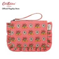 Cath Kidston Organic Cotton Frill Wristlet Pouch Stamp Paisley Pink กระเป๋า กระเป๋าถือ กระเป๋าผู้หญิง กระเป๋าแคทคิดสตัน