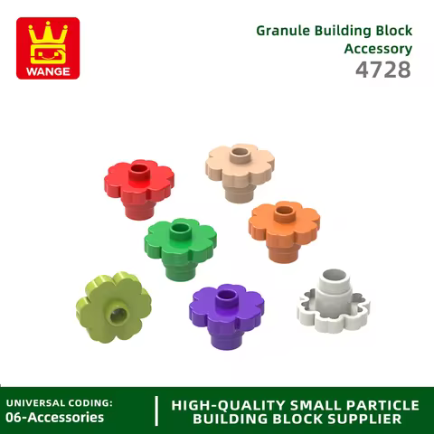 Wange 4728 100g/192PCS Flower Building Blocks Creative Assembly Weapon Accessories Children's Moc To