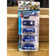 5 sets of Military Ambulance Police Soldier Bus Car Toys Ambulance Toys Police Car Toys