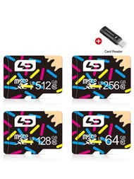 Ld品牌記憶卡micro Sd卡4gb 8gb 16gb 32gb 64gb 128gb 256gb 512gb U3記憶卡microsd Class 10 + Usb2.0卡讀卡器