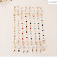 Trendy Colored Gemstone Mask Short Chain  Face Mask Extender for hijab for shawl   M60104