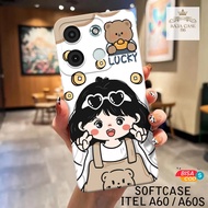 HP ITEL A60S Case - Rajacase - ITEL A60 Casing A60S/ - Cartoon case Motif - Cellphone protector - IT