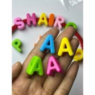 (1 pcs) LUXURY 3D LETTER BEADS alphabet letters AZ 3D Number Bead/s 0-9 LARGE HOLES DOP MIX Alphabet