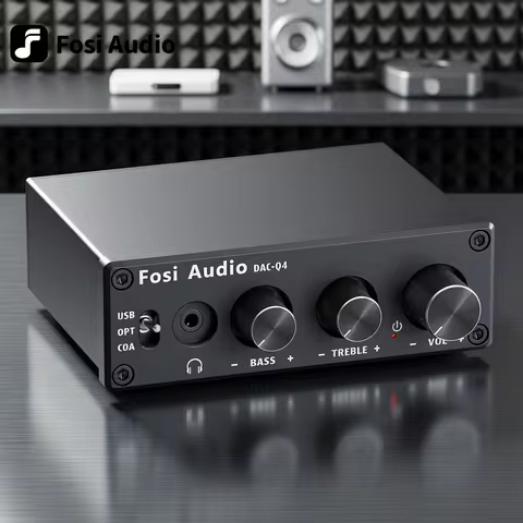Fosi Audio Q4 Mini Amplifier Fosi Audio Q4 Mini Stereo USB Gaming DAC & Headphone Amplifier Audio Co
