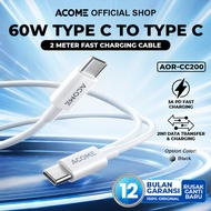 IPHONE ACOME Data Cable 200cm Type-C to Lightning Type-C to Type-C PD 27W/60WFast Charging 3A Androi