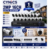 CYNICS CCTV ANALOG PACKAGE 16CH CAMERA + DVR SET