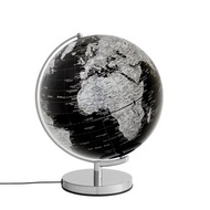 【TROIKA】STELLAR LIGHT 夜光地球儀床頭桌燈 黑銀版