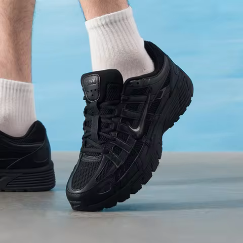 Authentic Nike P-6000 Men's Black Retro Dad Shoes Mesh Breathable Running Sneakers CD6404-002