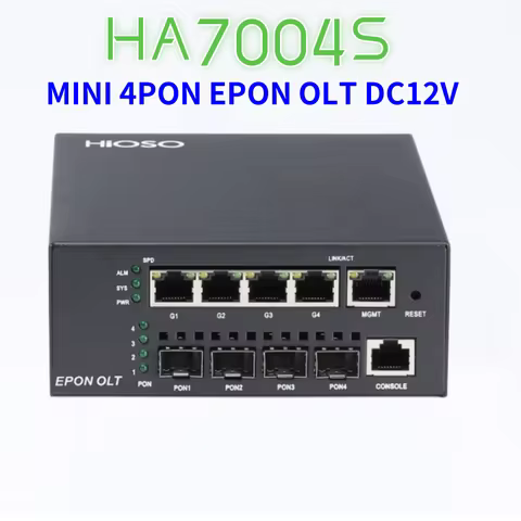 MINI 4PON EPON OLT DC12V WEB SNMP HA7004S COMPATIBLE WITH HUAWEI ZTE FiberHome EPON XPON ONU