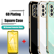 Case Huawei Mate 40 30 20 10 Pro Nova 8i 7i 5T 3i 3e 4e 7 8 Pro Casing for Huawei P50 P40 P30 P20 Pro Lite Y7A Y7 Pro Y9S Y9 Prime 2019 Luxury Square Plating Soft Silicone Shockproof Phone Cover With Glass