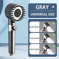 Pancuran tekanan tinggi satu klik air Stop kepala pancuran mandian pegang tangan 3 mod kepala pancur
