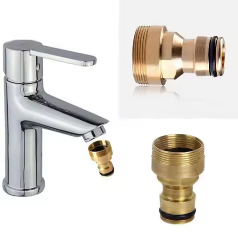 1PCS BSF Thread Hose Connectors- Brass Threaded Tap Connectors Adapters for Kitchen & Garden Faucets