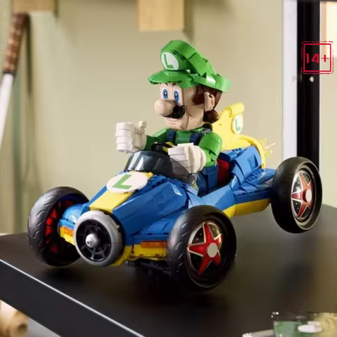 In Stock 2026 New Super Mario Luigi 2234pcs Car Model Assembly Super Mario Kart Car Toys Adults Orna