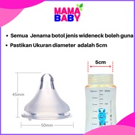 Mamababy Puting Botol Susu Baby Wideneck Feeding nipple Replacement teats pacifier