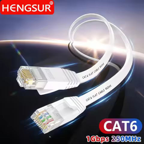 HENGSUR CAT6 Ethernet Cable 5M 10M 20M 30M Flat Internet Network Cable RJ45 Patch Cord LAN for Route