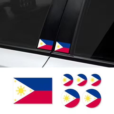 Philippine Flag Stickers Auto Motorcycle Decoration Vinyl Decal PVC Sticker Waterproof Styling Decal