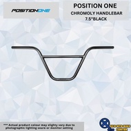 POSITION ONE 7.5" CHROMOLY HANDLEBAR BLACK
