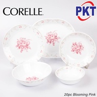 Corelle 20pc Gold Premier Series Set  DINNER SET  [ Blooming Pink BLP ] // SET MAKAN CORELLE BLP 20B-BLP-P