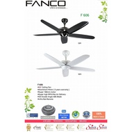 FANCO F606BK CEILING FAN WITH ALUMINIUM MOTOR FAN / KIPAS