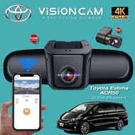 🔥4K UHD Premium DashCam🔥Vision Cam For Toyota Estima ACR50 ACR30 Wifi DashCam Front 4K UHD • 2K QHD &amp; Rear 1080P FHD