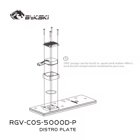 Bykski Distro Plate for CORSAIR 5000D Computer Case for CPU/GPU Water Cooling Block Support DDC Pump