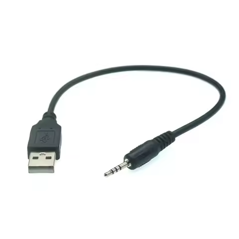 Support Car MP3 2.5mm Male Jack Plug To USB 2.0 A Male Aux Audio Data Cord Spy Watch Interface Bluet