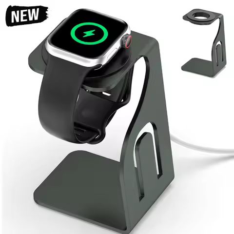 Metal Stand for Apple Watch Series11 10 9 8 7 6 5 4 3 SE Charger Base for Charging Desktop Cable Hol