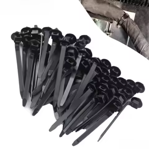 10-100PCS Zip Ties Disc-Shaped Airplane Head Type Pin Type Zip Ties Can Used For Household Car Nylon