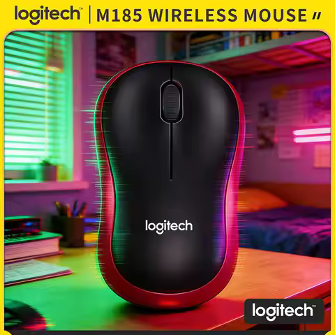 Original Logitech M185 Wireless Mouse with Nano Receiver Optical Tracking Easy Installation Windows 