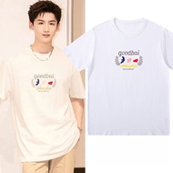 Baju T-Shirt Bai Jingting Goodbai Style | T-Shirt Cotton Longgar Cetakan Telinga Gandum Unisex S-5XL