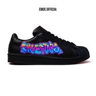 EMOE - STARCUTES BLACK Trendy Men's Casual Sneakers Wanita White Unisex Casual Shoes RubberELEGAN Sh