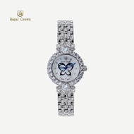 Royal Crown รุ่น 3844 นาฬิกาข้อมือผู้หญิงเล็กๆกันน้ำ ล้อมเพชร แบรนด์เนมแท้  - Vayo Jewelry