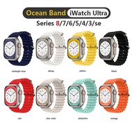 T500 T55 W98 S7 W27 W28 W68 Ocean Strap For Watch Silicone Band Series 8 Ultra 49mm 45mm 44mm 42mm S