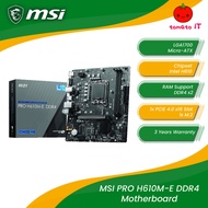 MSI PRO H610M-E DDR4 MATX LGA1700 Motherboard