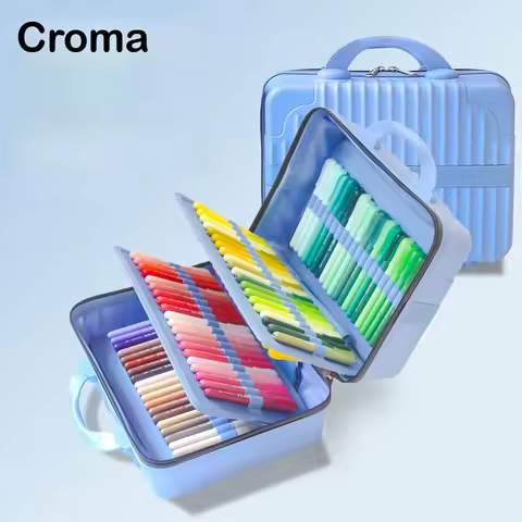 Croma 160/1 Colors Refillable Direct Liquid Acrylic Marker Set with Soft Tip Capable, Washable Water
